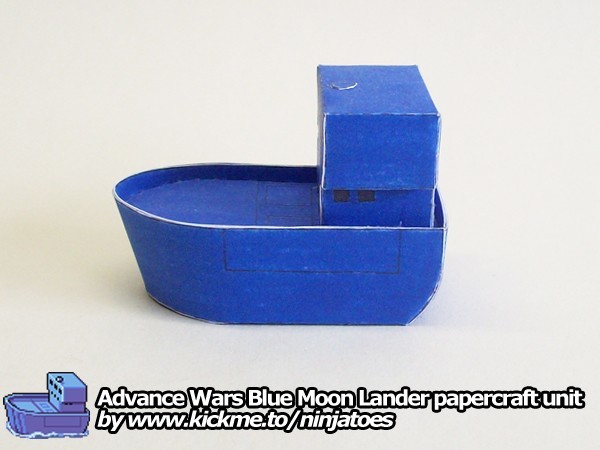 Десантный корабль Blue Moon Lander (Advance Wars) paper model