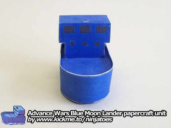 Десантный корабль Blue Moon Lander (Advance Wars) paper model