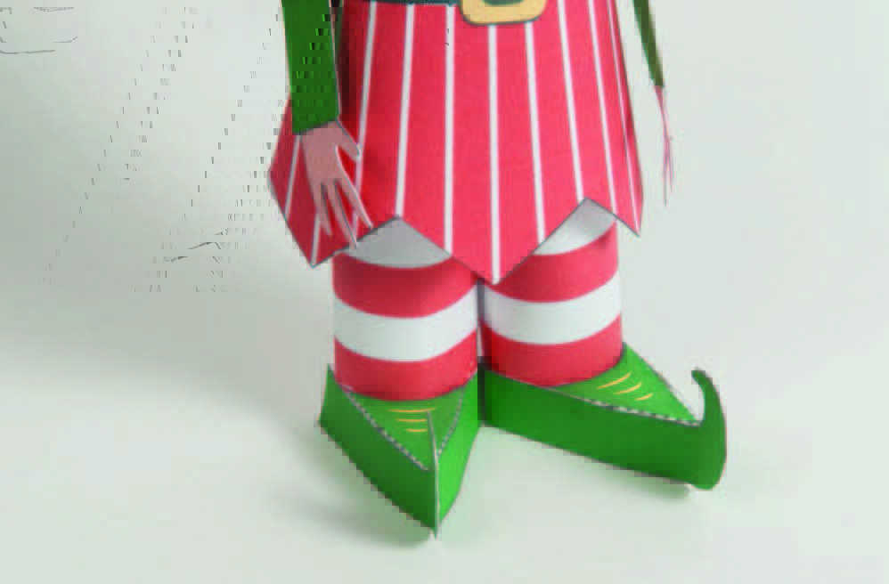 Новогодняя эльфийка paper model