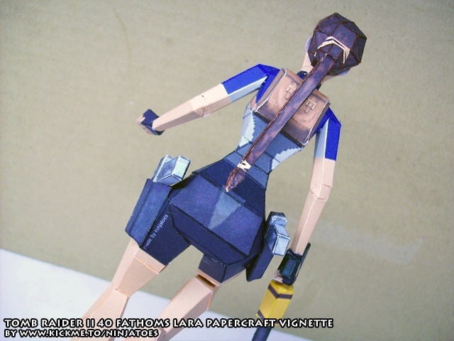 40 саженей Лары Крофт (Tomb Raider) paper model