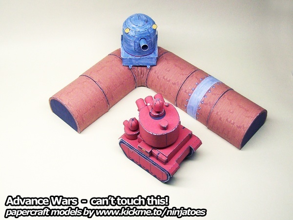 Поворот трубопровода Black Hole Pipebend (Advance Wars) paper model