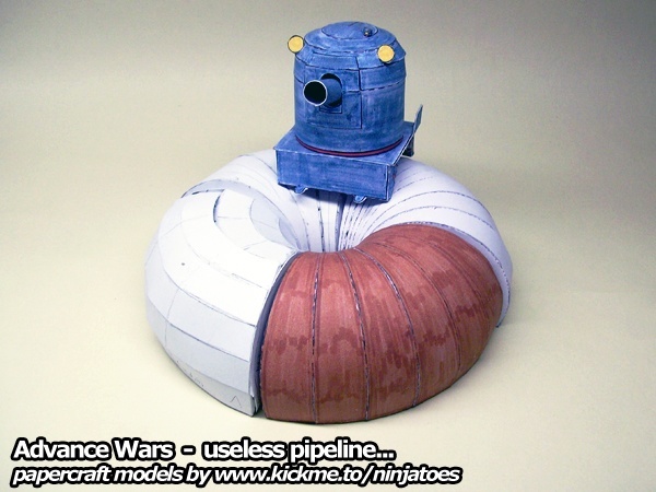 Поворот трубопровода Black Hole Pipebend (Advance Wars) paper model