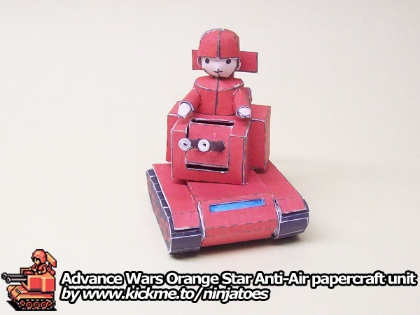 Зенитная установка Orange Star Anti-Air (Advance Wars) paper model