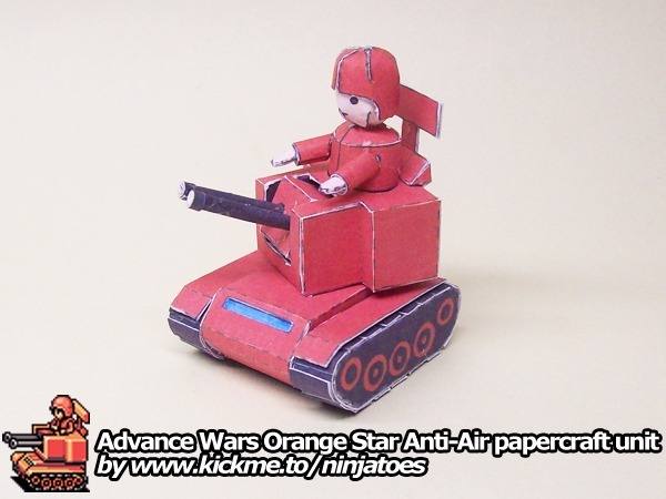 Зенитная установка Orange Star Anti-Air (Advance Wars) paper model