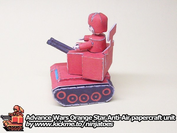 Зенитная установка Orange Star Anti-Air (Advance Wars) paper model