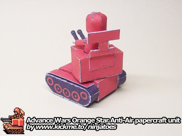 Зенитная установка Orange Star Anti-Air (Advance Wars) paper model