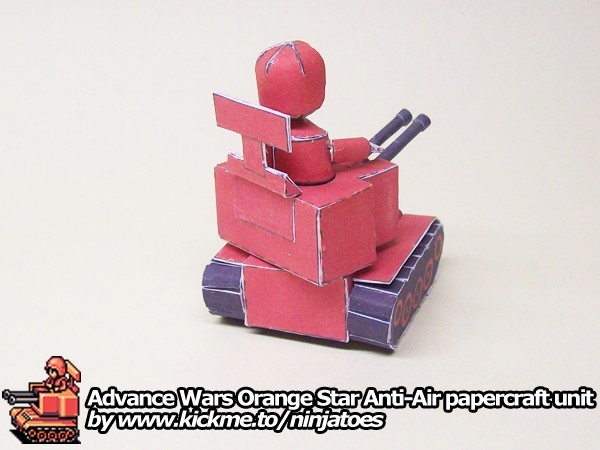 Зенитная установка Orange Star Anti-Air (Advance Wars) paper model