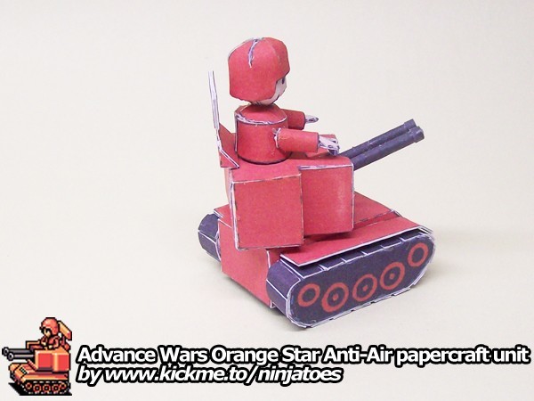 Зенитная установка Orange Star Anti-Air (Advance Wars) paper model