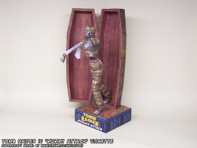 Нападение мумии (Tomb Raider) paper model