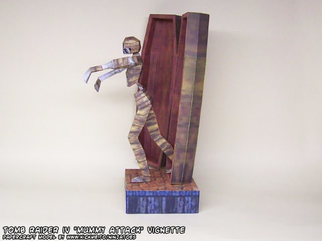 Нападение мумии (Tomb Raider) paper model