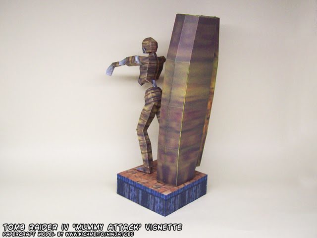 Нападение мумии (Tomb Raider) paper model