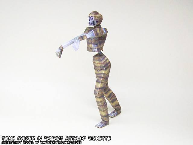 Нападение мумии (Tomb Raider) paper model
