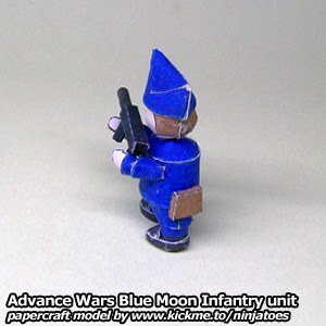 Пехотинец Blue Moon Infantry (Advance Wars) paper model