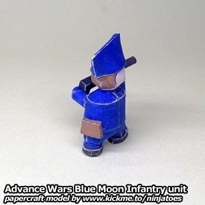Пехотинец Blue Moon Infantry (Advance Wars) paper model