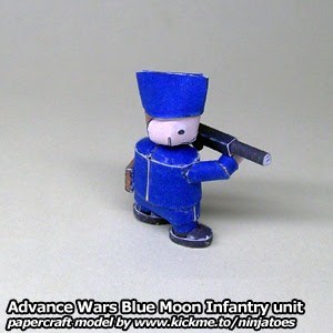 Пехотинец Blue Moon Infantry (Advance Wars) paper model
