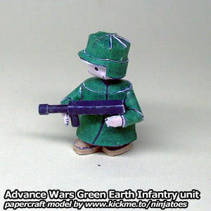 Пехотинец Green Earth Infantry (Advance Wars) paper model