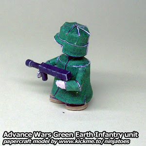 Пехотинец Green Earth Infantry (Advance Wars) paper model