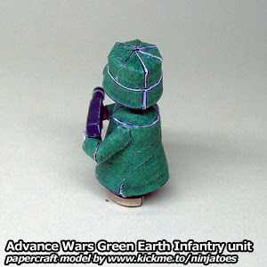 Пехотинец Green Earth Infantry (Advance Wars) paper model