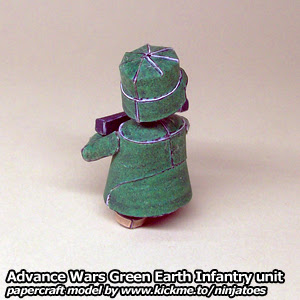 Пехотинец Green Earth Infantry (Advance Wars) paper model