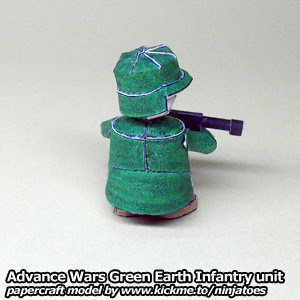 Пехотинец Green Earth Infantry (Advance Wars) paper model