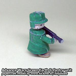 Пехотинец Green Earth Infantry (Advance Wars) paper model