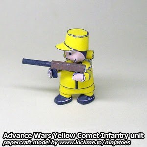 Пехотинец Yellow Comet Infantry (Advance Wars) paper model