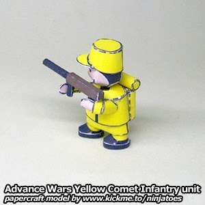 Пехотинец Yellow Comet Infantry (Advance Wars) paper model