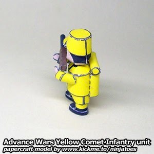 Пехотинец Yellow Comet Infantry (Advance Wars) paper model