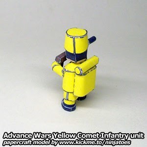 Пехотинец Yellow Comet Infantry (Advance Wars) paper model