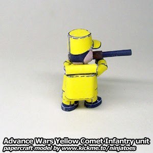 Пехотинец Yellow Comet Infantry (Advance Wars) paper model