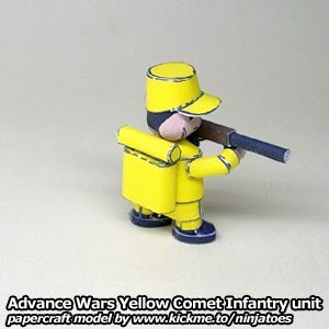 Пехотинец Yellow Comet Infantry (Advance Wars) paper model