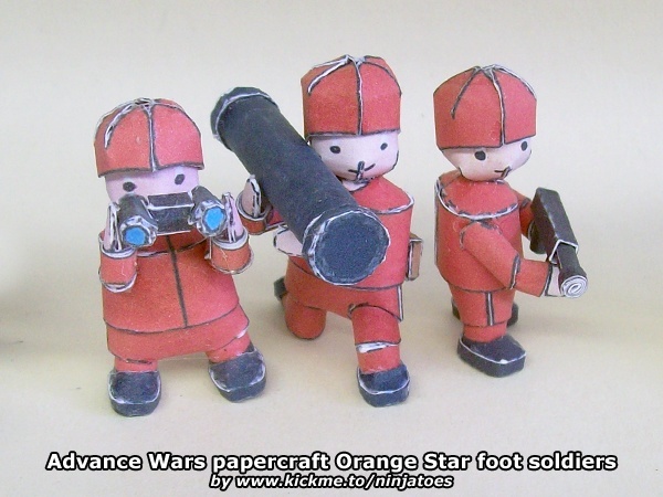 Механик Orange Star Mech (Advance Wars) paper model