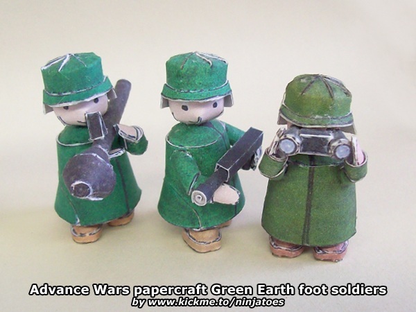 Механик Green Earth Mech (Advance Wars) paper model