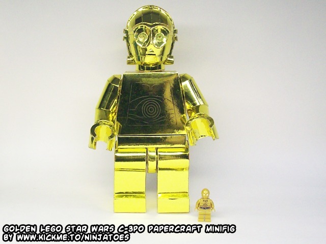 Робот C-3PO Gold (ЛЕГО) paper model