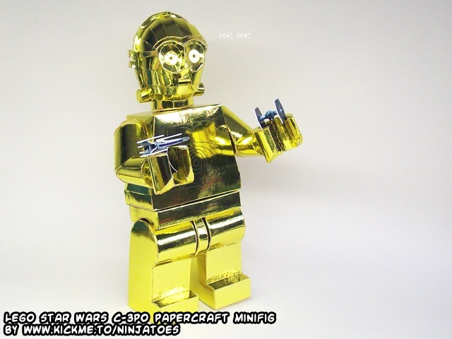 Робот C-3PO Gold (ЛЕГО) paper model