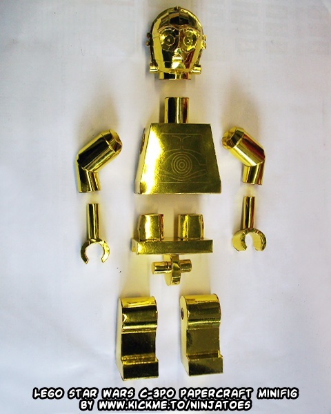 Робот C-3PO Gold (ЛЕГО) paper model