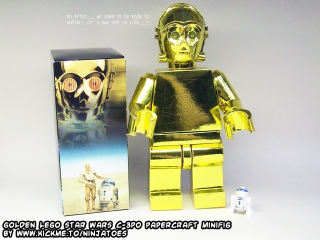 Робот C-3PO Gold (ЛЕГО) paper model