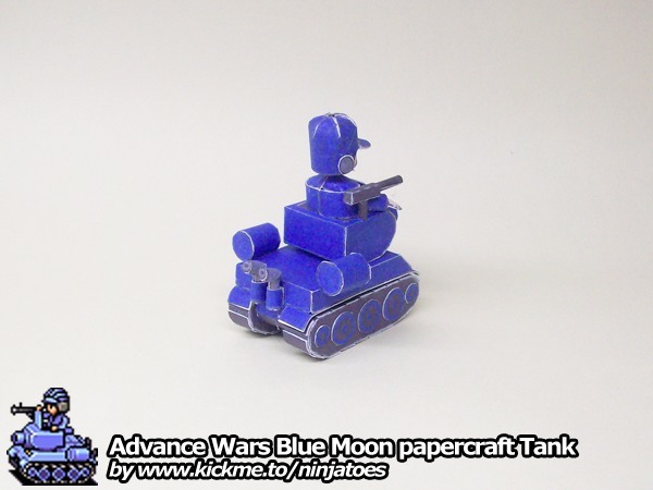 Танк Blue Moon Tank (Advance Wars) paper model