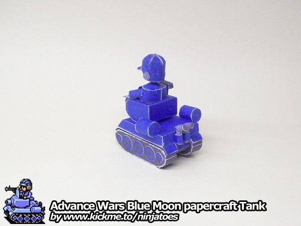 Танк Blue Moon Tank (Advance Wars) paper model