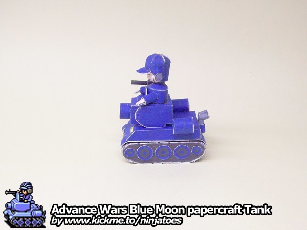 Танк Blue Moon Tank (Advance Wars) paper model