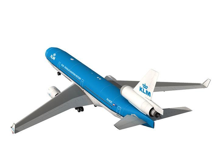 Авиалайнер McDonnell Douglas MD-11 KLM paper model