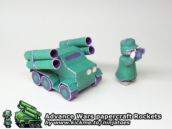 Ракетная установка Green Earth Rockets (Advance Wars) paper model