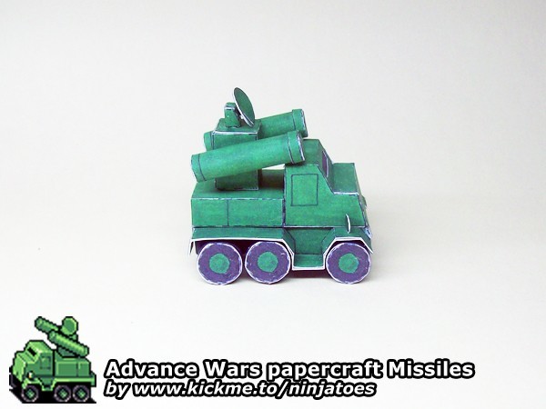 Зенитная установка Green Earth Missiles (Advance Wars) paper model
