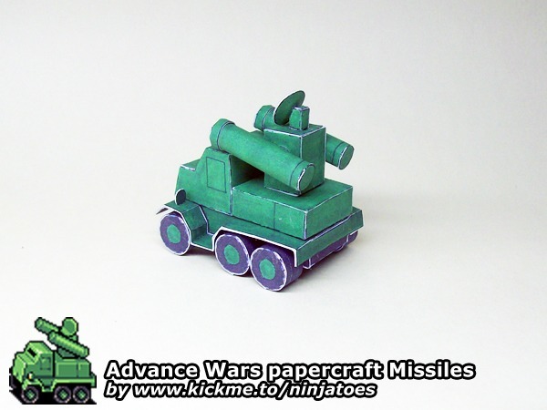 Зенитная установка Green Earth Missiles (Advance Wars) paper model