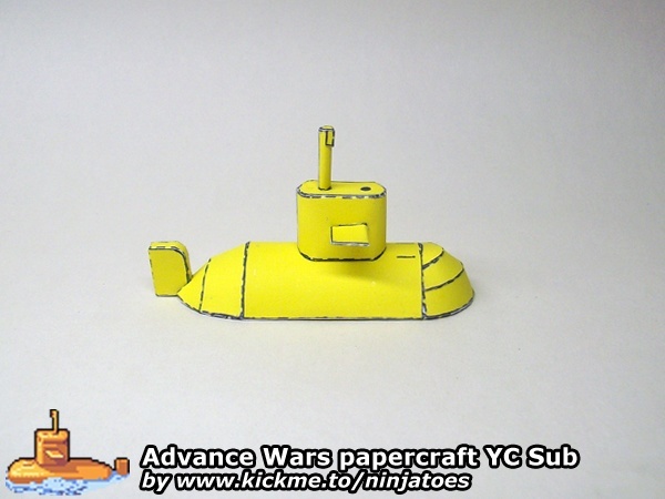 Подводная лодка Yellow Comet Sub (Advance Wars) paper model