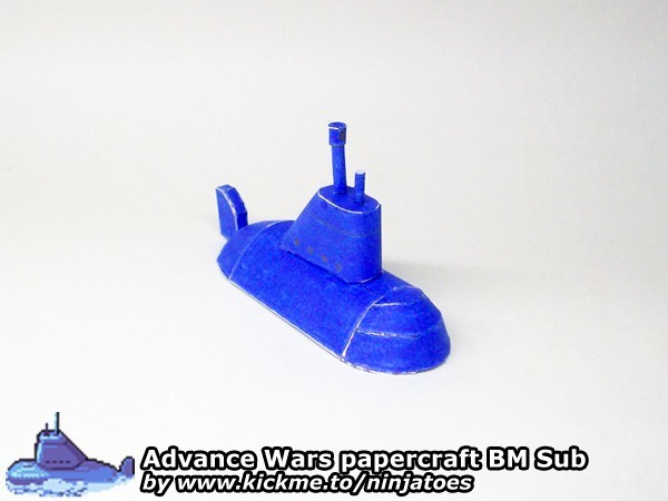 Подводная лодка Blue Moon Sub (Advance Wars) paper model