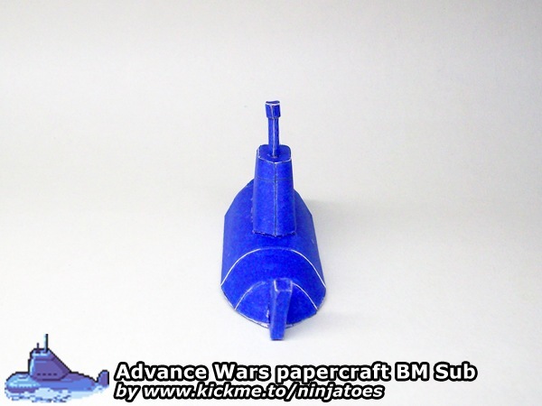 Подводная лодка Blue Moon Sub (Advance Wars) paper model