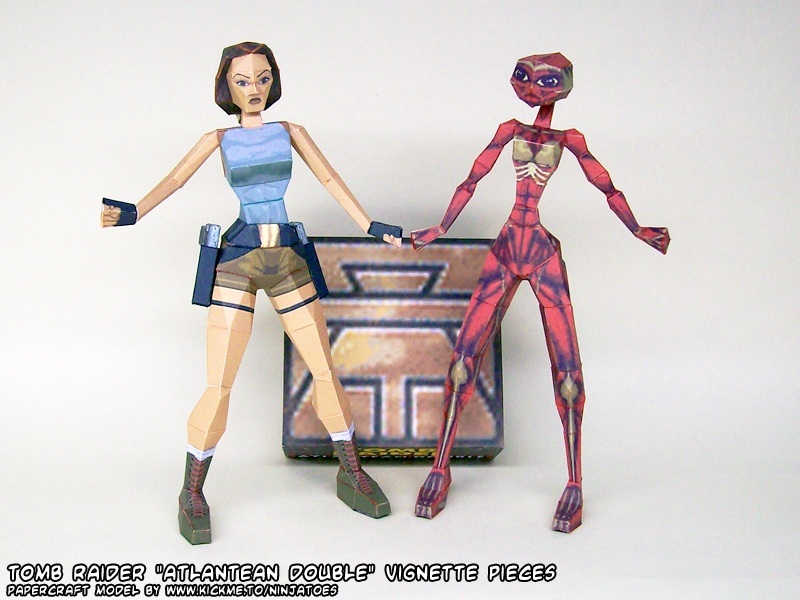 Лара Крофт и Доппельгангер (Tomb Raider) paper model