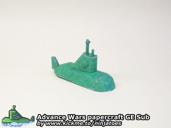 Подводная лодка Green Earth Sub (Advance Wars) paper model