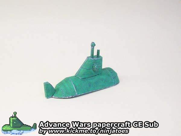 Подводная лодка Green Earth Sub (Advance Wars) paper model